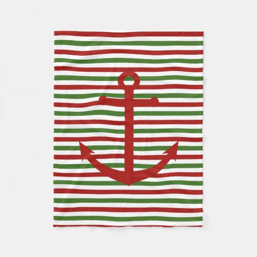 Weihnachtsrot und grünes Fleece Blanket (Vorderseite)