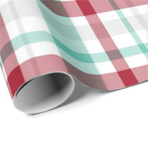 Weihnachtsrot und Minzgrün Karierte Wraps