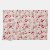 Weihnachtsrot und Sage Grün Geschirrtuch (Horizontal)