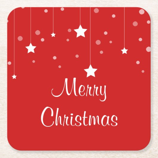 Weihnachtsrot und Weiß Rechteckiger Pappuntersetzer (Vorderseite)