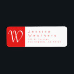 Weihnachtsrot und Weiß | RÜCKSENDEADRESSE<br><div class="desc">Klassische und moderne Rücksendeadressen-Aufkleber.</div>