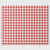 Weihnachtsrot und Weißbüffel Kariert Geschenkpapier (Flach)