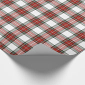 Weihnachtsrot, Weiß und Grün Kariert Geschenkpapier (Ecke)