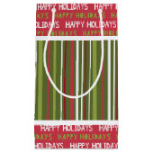 Weihnachtsrot, Weiß und Grün Kleine Geschenktüte (Vorderseite)