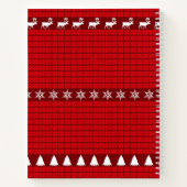 Weihnachtsrot Weißgekochte Pullover Custom Rezept Notizblock (Rückseite)