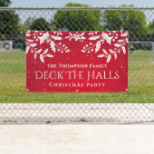 Weihnachtsrot & Weißholz, Deck-The-Halls, Party Banner (Insitu)