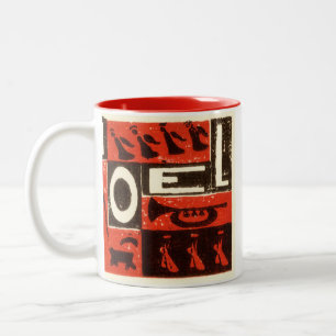 Weihnachtsrot Zweifarbige Tasse