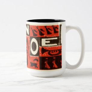 Weihnachtsrot Zweifarbige Tasse