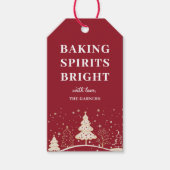 Weihnachtsrote Backgeister Geschenkanhänger (Vorderseite)