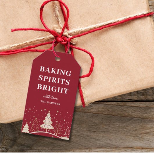Weihnachtsrote Backgeister Geschenkanhänger