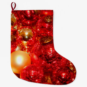 Weihnachtsrote Glasdekoration-Kugeln Großer Weihnachtsstrumpf