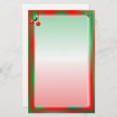 Weihnachtsrote/grüne Grenze Briefpapier (Vorne/Hinten)