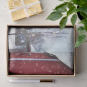 Weihnachtsrote Scheune Seidenpapier (Geschenk)