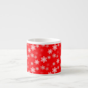 Weihnachtsrote Schneegestöber Espressotasse