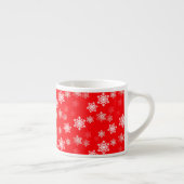 Weihnachtsrote Schneegestöber Espressotasse (Rechts)