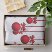 Weihnachtsrote Weihnachtsbälle mit Band Seidenpapier (Geschenk)