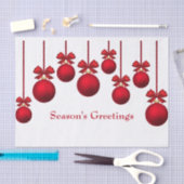 Weihnachtsrote Weihnachtsbälle mit Band Seidenpapier (Handwerk)