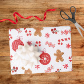 Weihnachtsrote Weihnachtsfeier Geschenkpapier Set