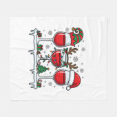 Weihnachtsrote Weingläser Feiertagsvektor Fleecedecke (Vorderseite (Horizontal))