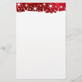 Weihnachtsrote Winter-Schneeflocken Briefpapier