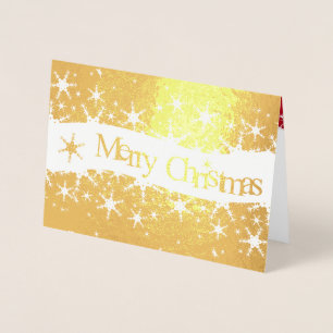 Weihnachtsrote Winter-Schneeflocken Folienkarte