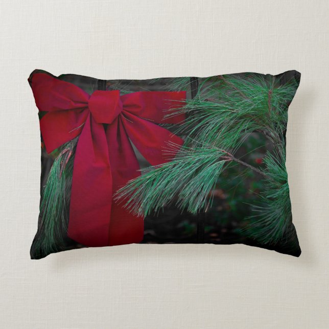 Weihnachtsroter Bogen Dekokissen (Vorderseite)