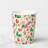 Weihnachtsroter Bulben, Poinsettia Teile und Nut Pappbecher (Rechts)