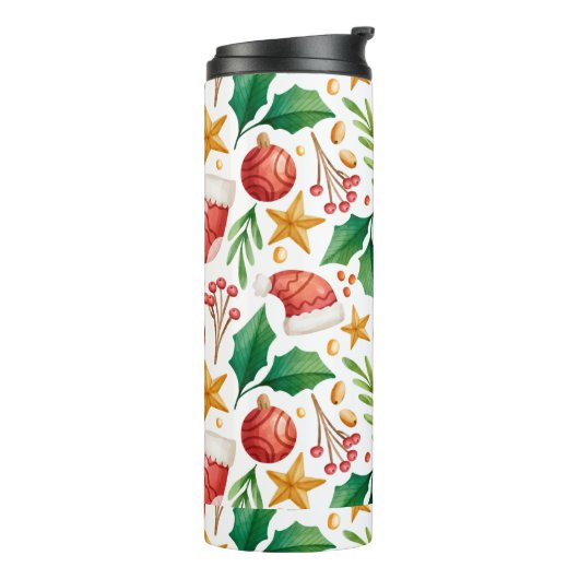 Weihnachtsroter Bulben, Poinsettia Teile und Nut Thermosbecher (Nach links gedreht)