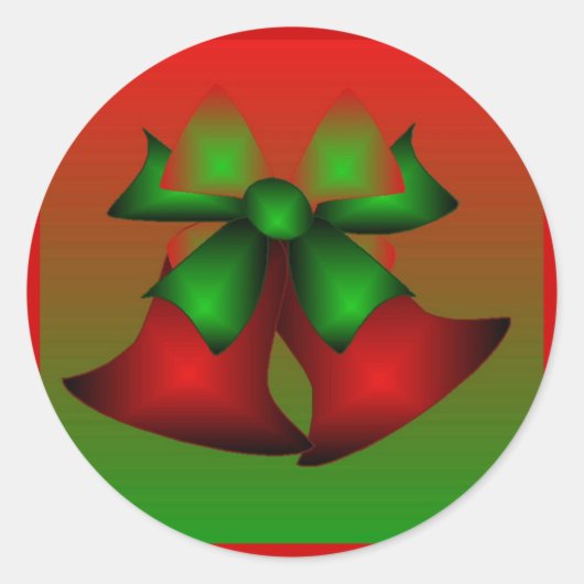 Weihnachtsroter Glocken I Sticker (Vorderseite)