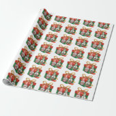 Weihnachtsroter Gnom und ein grüner Gnom Geschenkpapier (Ungerollt)