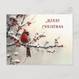 Weihnachtsroter Kardinal-Feiertag Postkarte