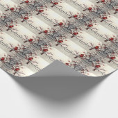 Weihnachtsroter Kardinal Geschenkpapier (Ecke)