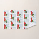 Weihnachtsroter Lieferwagen-LKW auf einer Badhandtuch Set (Handtuch)