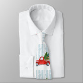 Weihnachtsroter Lieferwagen-LKW auf einer Krawatte (Gebunden)