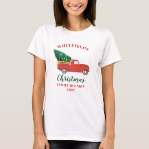 Weihnachtsroter LKW Familientreffen Individuelle Ü T-Shirt