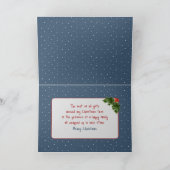 Weihnachtsroter LKW in Schneeflocken Feiertagskarte (Innenseite)