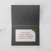 Weihnachtsroter LKW mit Candy Canes Feiertagskarte (Innenseite)