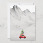 Weihnachtsroter LKW,Schneeberg Einladung (Rückseite)