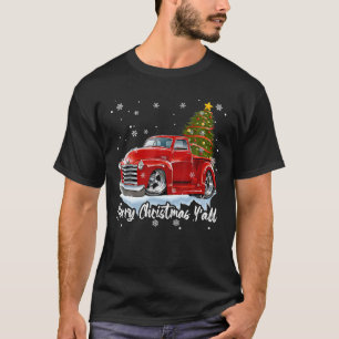 Weihnachtsroter LKW Xmas Baum Vintage Geschenke Fr T-Shirt