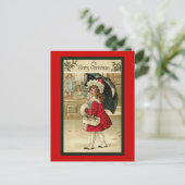 "Weihnachtsroter Mantel-" Postkarte (Stehend Vorderseite)