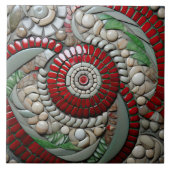 Weihnachtsroter Marmor-Muster Fliese (Vorderseite)