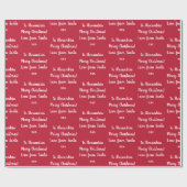 Weihnachtsroter Personalisierter Name des Weihnach Geschenkpapier (Flach)