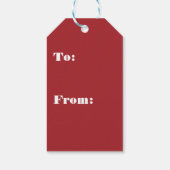 Weihnachtsroter Rentier Skandinavischer Nordischer Geschenkanhänger (Rückseite)