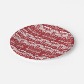 Weihnachtsroter Rentier Skandinavischer Nordischer Pappteller (Schrägansicht)