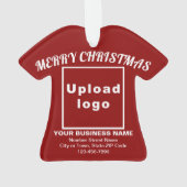 Weihnachtsroter T - Shirt Form Acryl Ornament (Rückseite)