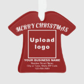 Weihnachtsroter T - Shirt Form Acryl Ornament (Vorderseite)