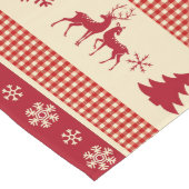Weihnachtsroter und weißer Tabellenläufer 16" x Großer Tischläufer (Ecke)