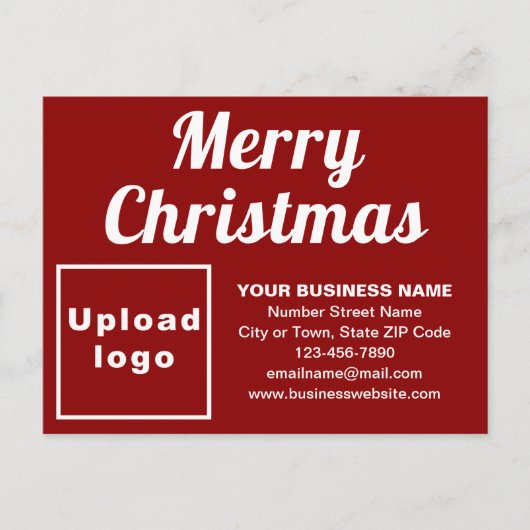 Weihnachtsroter Urlaub Postkarte (Vorderseite)