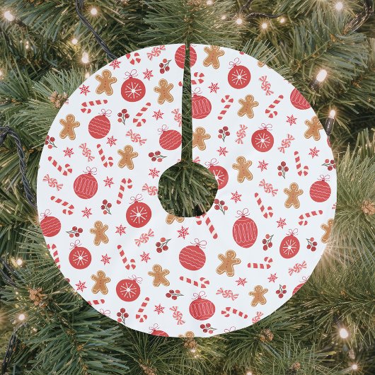 Weihnachtsroter Weihnachtsschmuck Polyester Weihnachtsbaumdecke