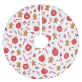 Weihnachtsroter Weihnachtsschmuck Polyester Weihnachtsbaumdecke (Vorderseite)